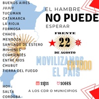 EL HAMBRE NO PUEDE ESPERAR: MAS MOVILIZACIONES DE LA ECONOMIA POPULAR